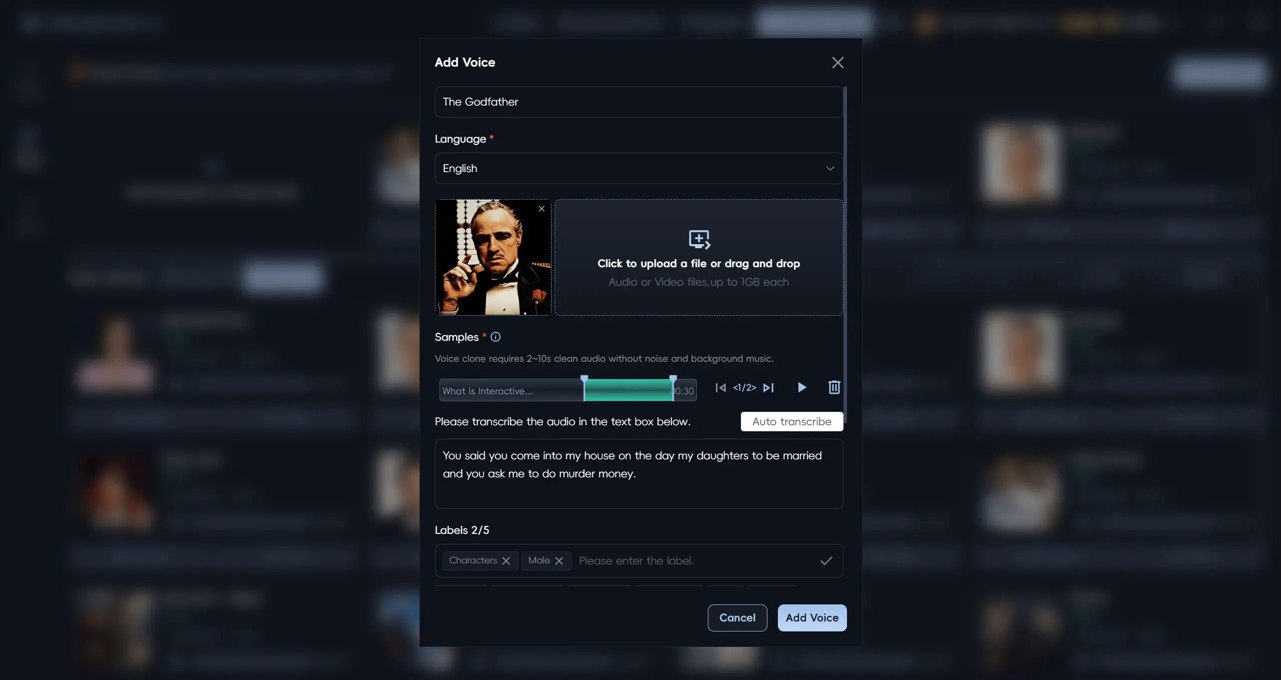 Voice Cloning Workflow